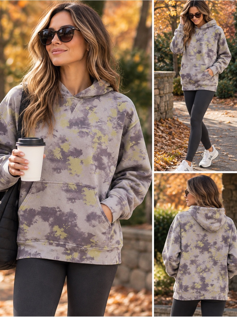 lululemon athletica All Yours Hoodie Orbital Tie Die Mauve Grey Multi